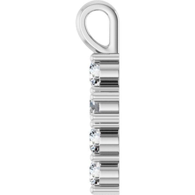 14K Yellow Or White Gold Vs, F+ Polished Lab-Grown Diamond Pendant
