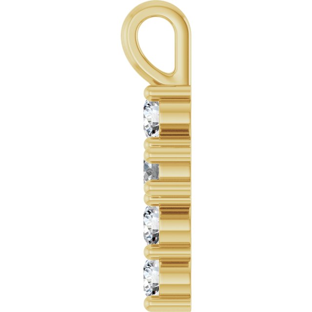 14K Yellow Or White Gold Vs, F+ Polished Lab-Grown Diamond Pendant