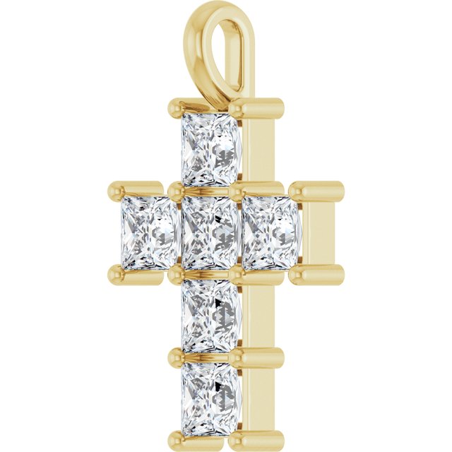 14K Yellow Or White Gold Vs, F+ Polished Lab-Grown Diamond Pendant