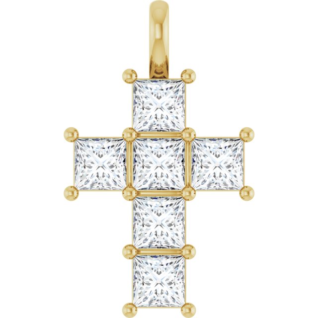 14K Yellow Or White Gold Vs, F+ Polished Lab-Grown Diamond Pendant