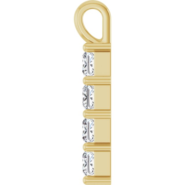 14K Yellow Or White Gold Vs, F+ Polished Lab-Grown Diamond Pendant