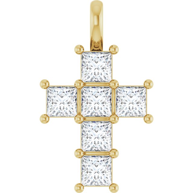 14K Yellow Or White Gold Vs, F+ Polished Lab-Grown Diamond Pendant