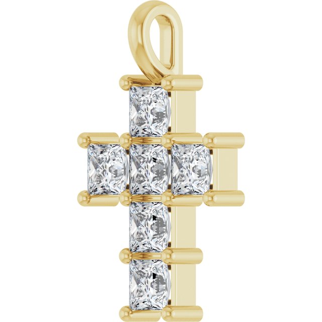 14K Yellow Or White Gold Vs, F+ Polished Lab-Grown Diamond Pendant