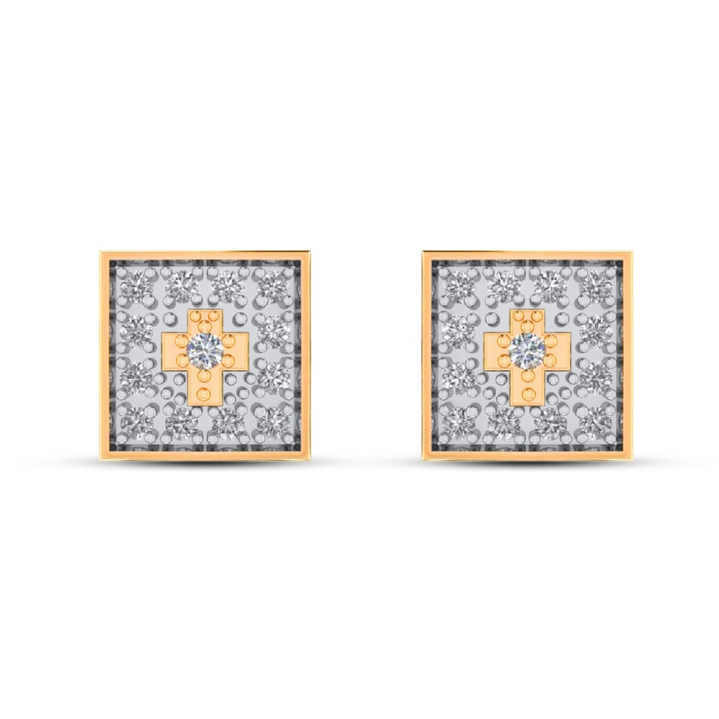 10K Yellow Gold 0.05 Cttw Diamond Earring