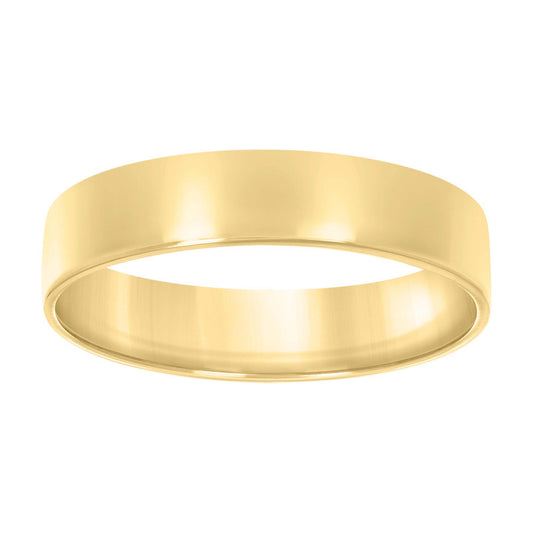 925 Sterling Silver Yellow-Tone Unisex 6mm Comfort Fit Flat Wedding Band Ring Size 6
