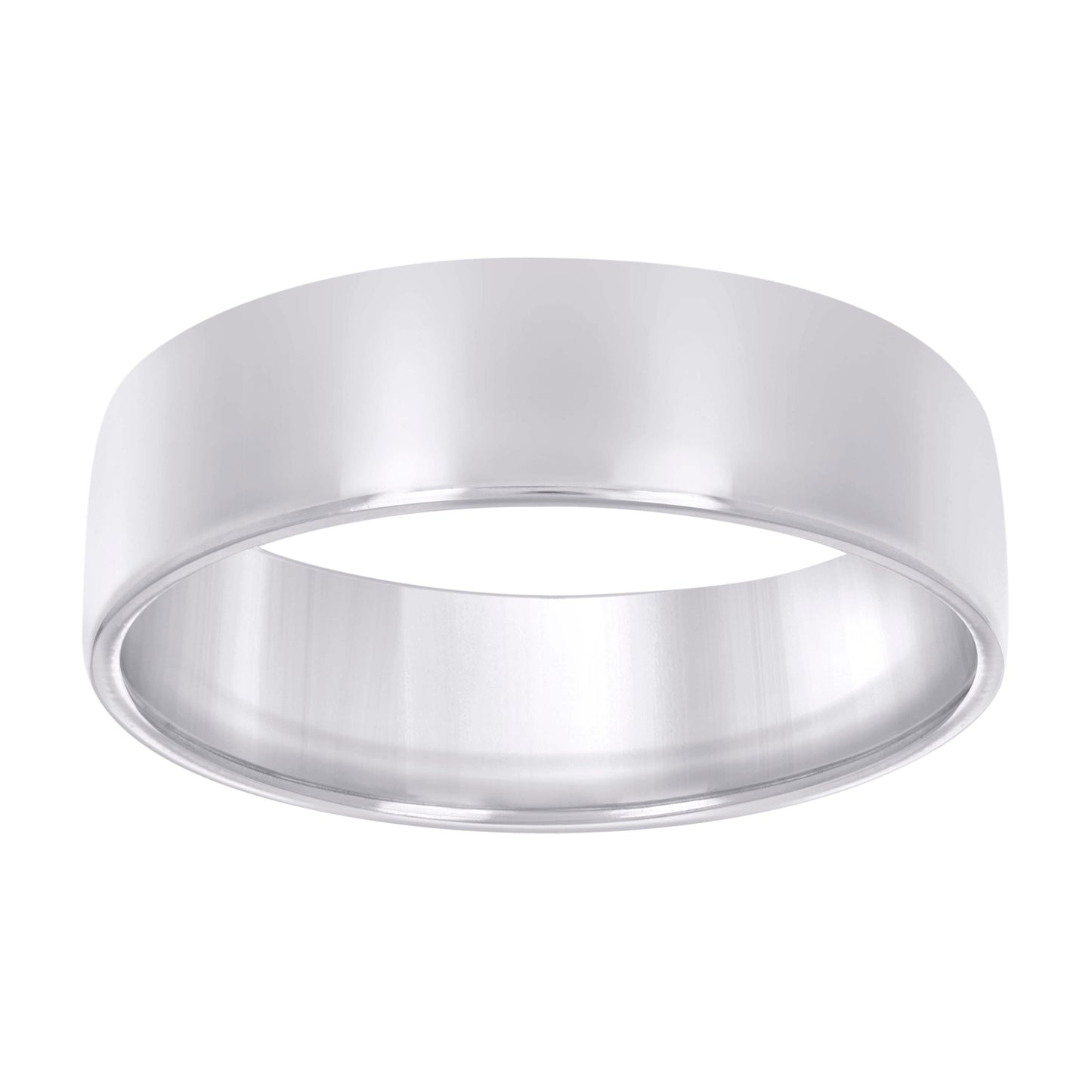 Sterling Silver Rhodium Plated Womens Comfort Fit Bridal Anniversary Engagement Wedding Band Ring