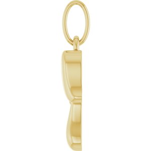 14K Yellow Gold 16.3 X 8.3 Mm Polished Mushroom Pendant