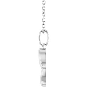 Sterling Silver 16.3 X 8.3 Mm 16-18 Mm Polished Mushroom Necklace