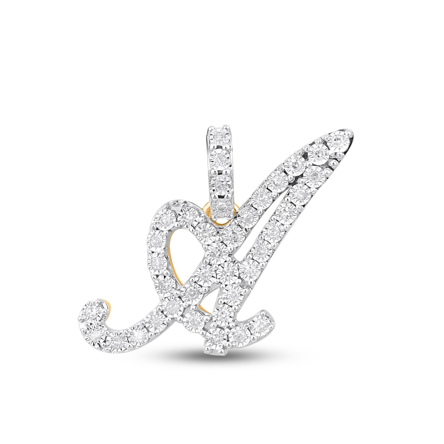 10K Yellow Gold Diamond Fanuc Initial Pendant