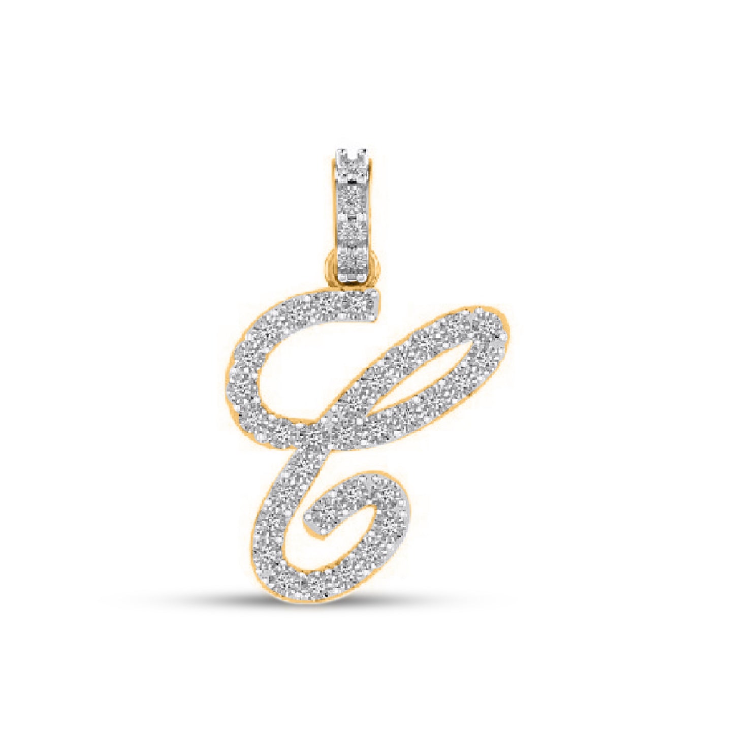 10K Yellow Gold Diamond Fanuc Initial Pendant