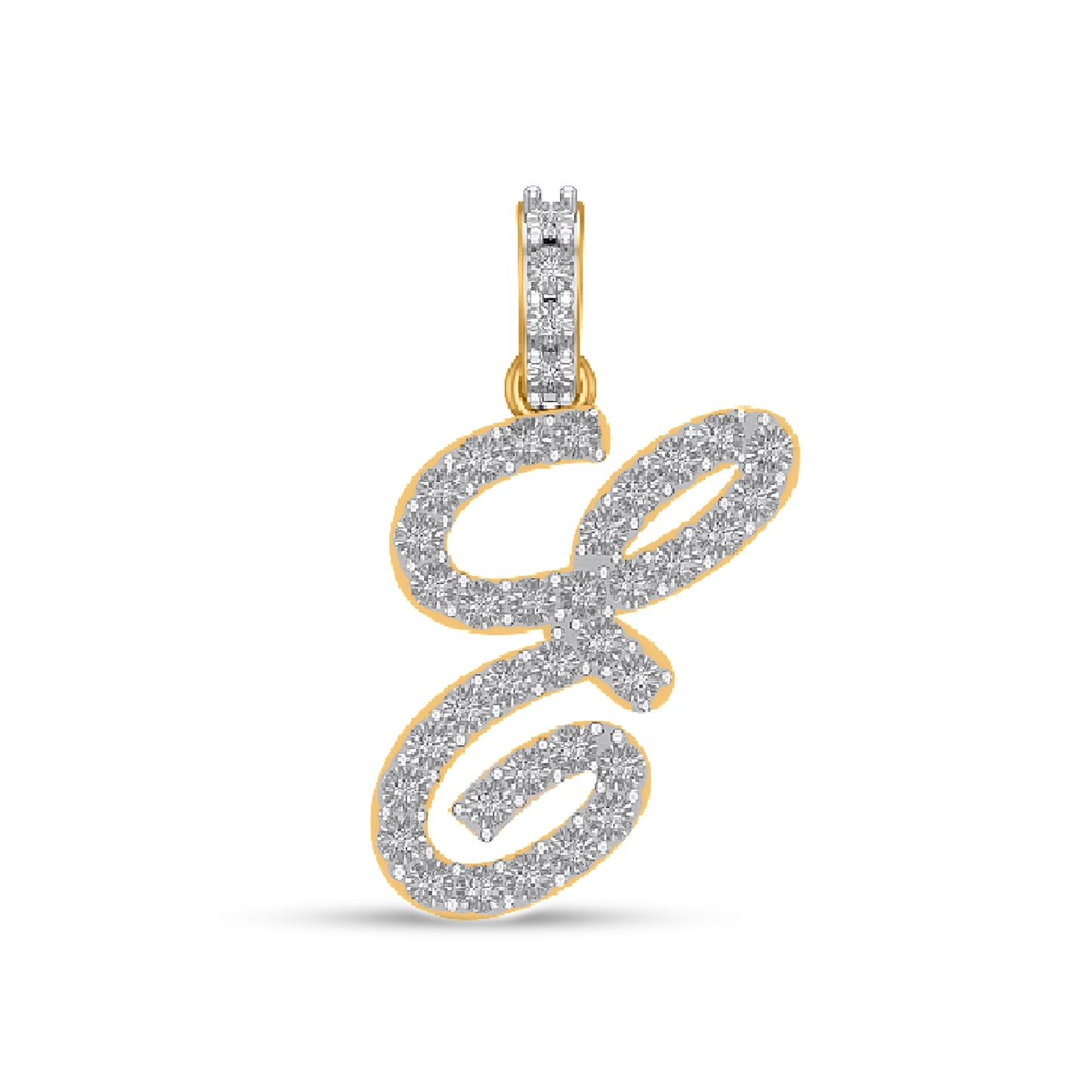 10K Yellow Gold Diamond Fanuc Initial Pendant