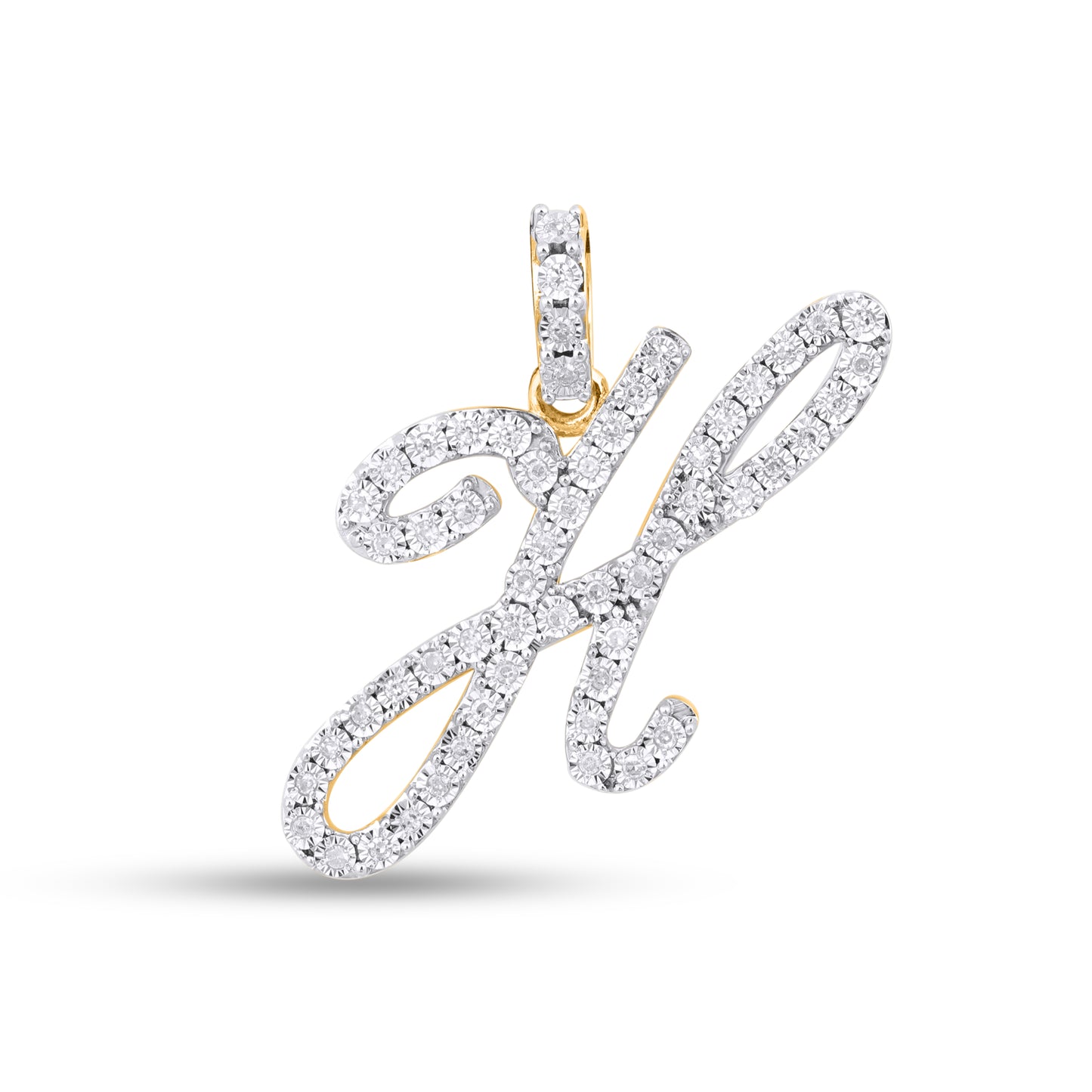 10K Yellow Gold Diamond Fanuc Initial Pendant