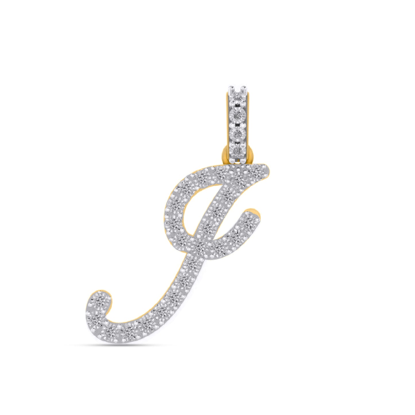 10K Yellow Gold Diamond Fanuc Initial Pendant