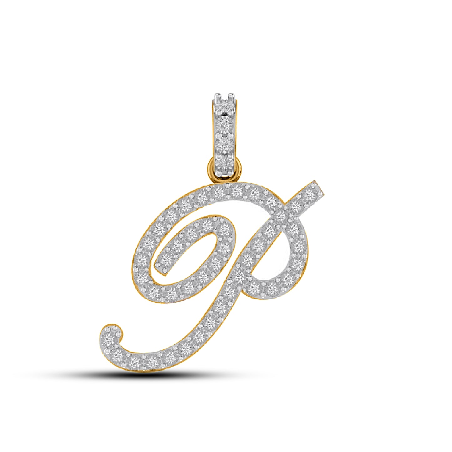 10K Yellow Gold Diamond Fanuc Initial Pendant