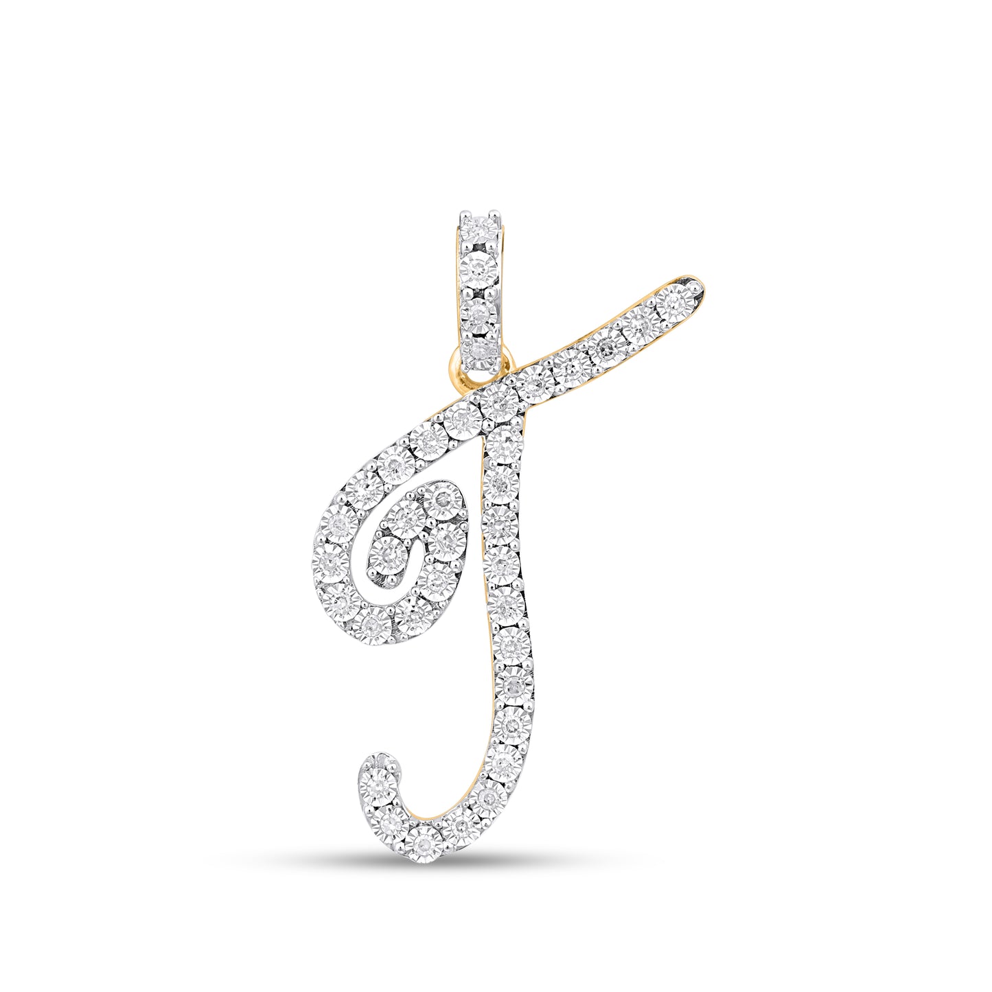 10K Yellow Gold Diamond Fanuc Initial Pendant