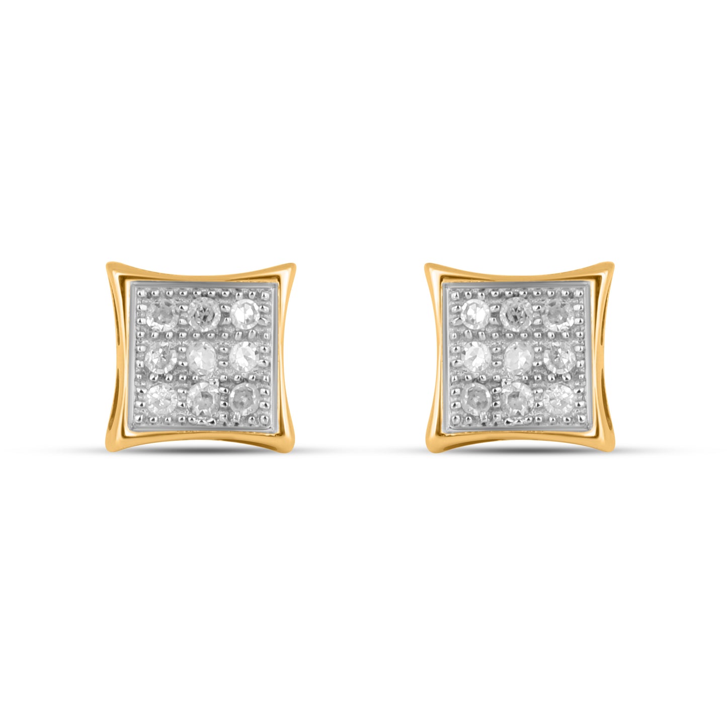 10K Yellow Or White Gold 0.05 Cttw Diamond "Kite" Earring