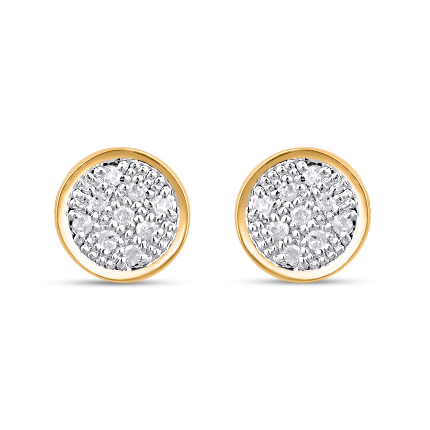 10K Yellow Or White Gold 0.04 Cttw Diamond "Round" Earring