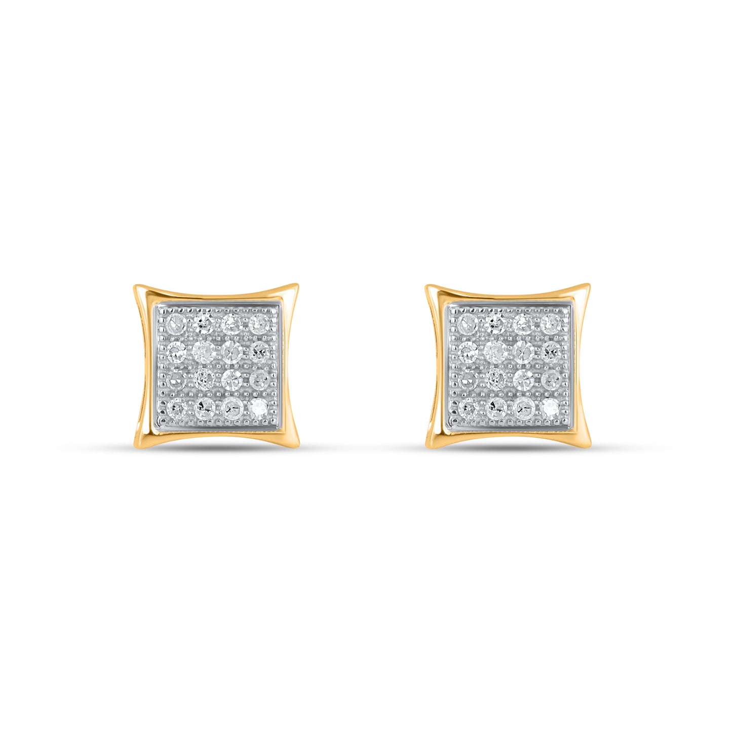 10K Yellow Or White Gold 0.10 Cttw Diamond "Kite" Earring