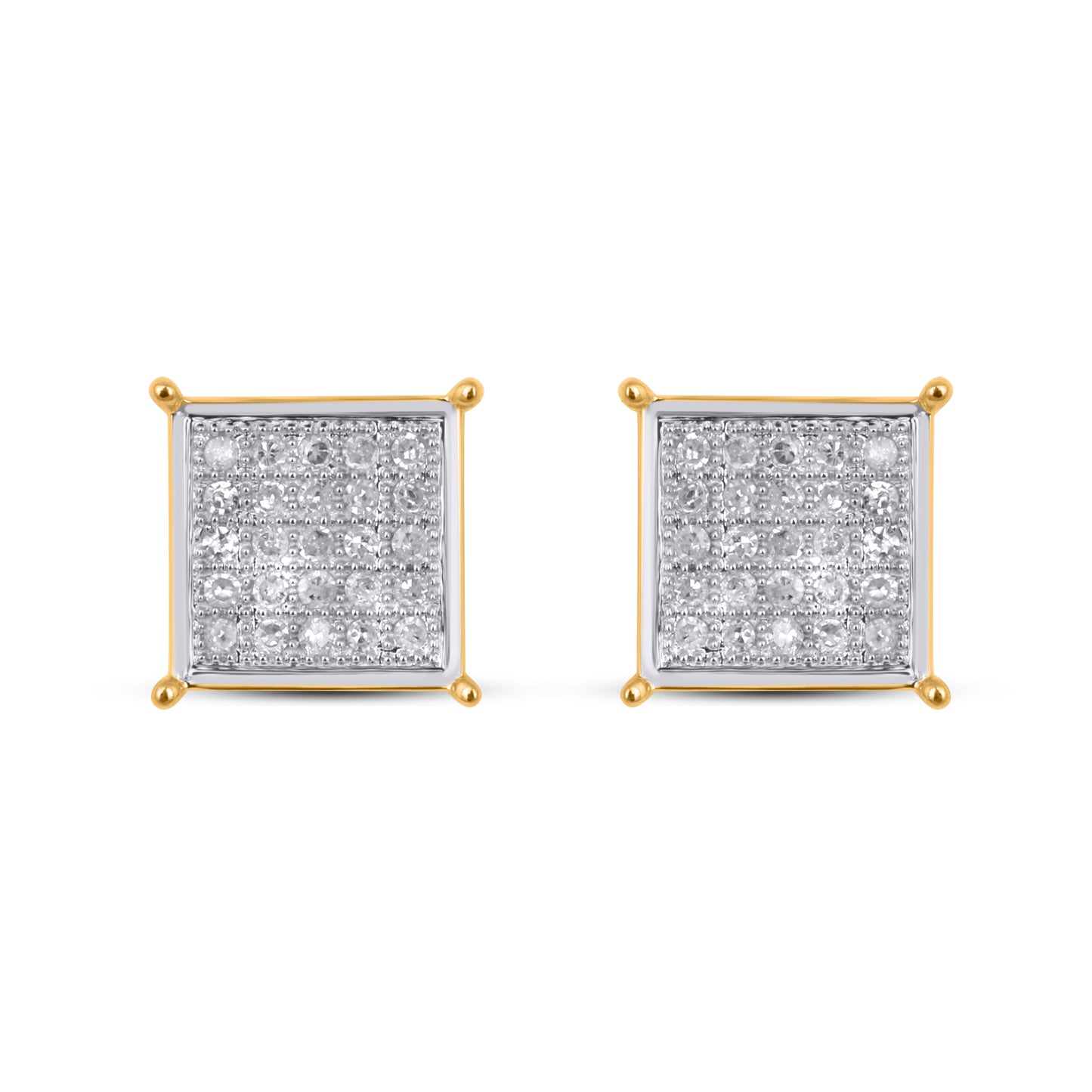 10K Yellow Gold 0.15 Cttw Diamond Earring