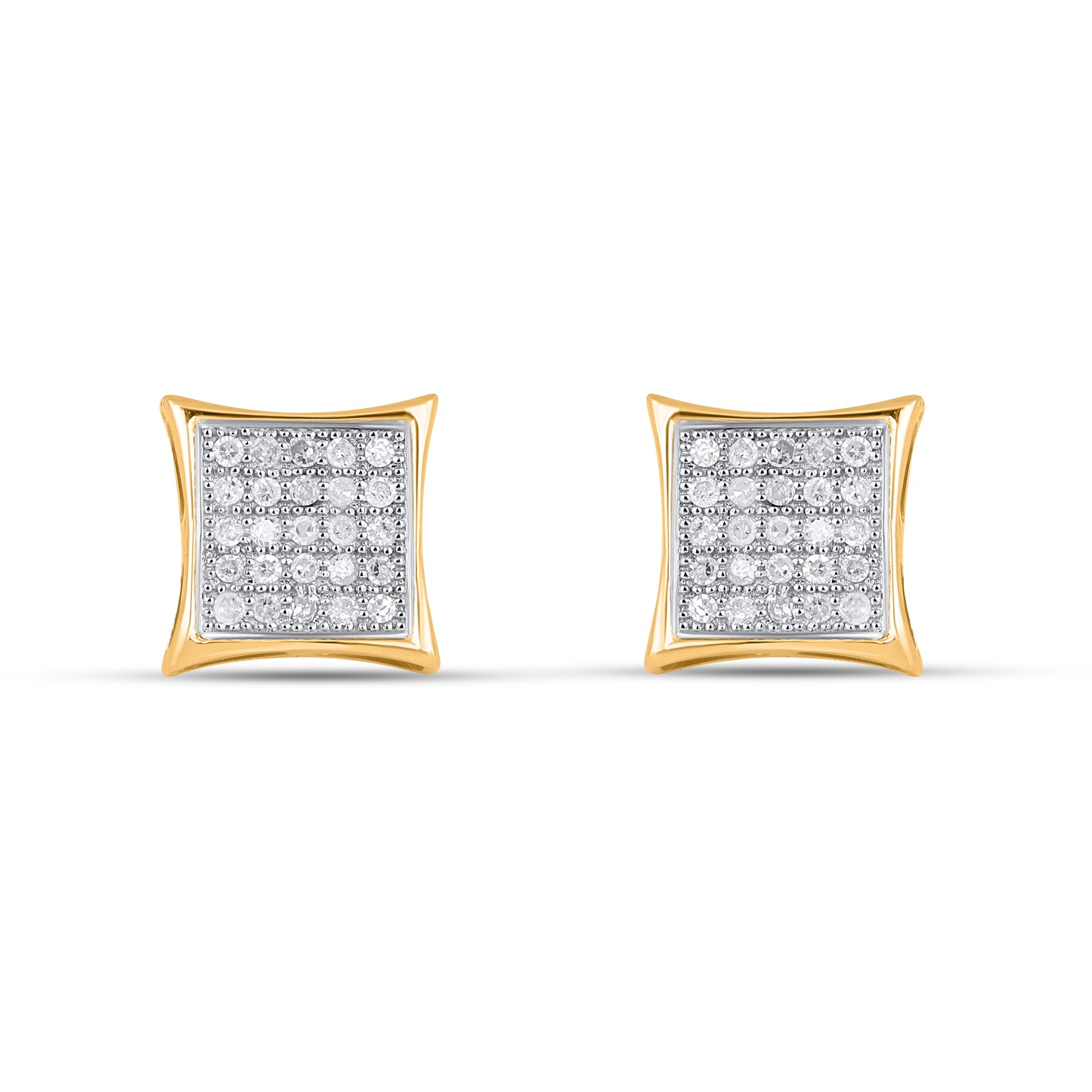 10K Yellow Or White Gold 0.15 Cttw Diamond "Kite" Earring