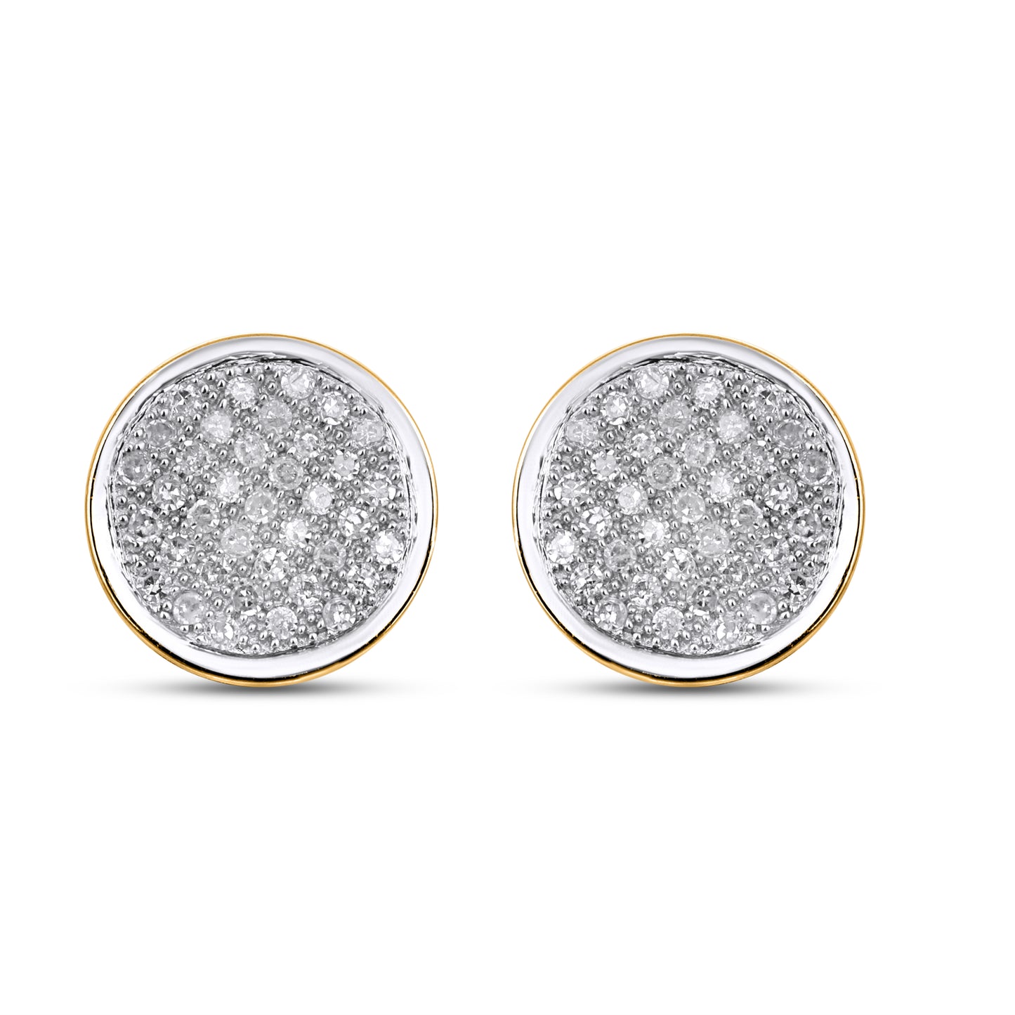 10K Yellow Or White Gold 0.15 Cttw Diamond "Round" Earring