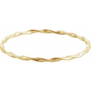 14K Yellow Gold 3.8 Mm 7 1/2 In Polished Twisted Bangle Bracelet