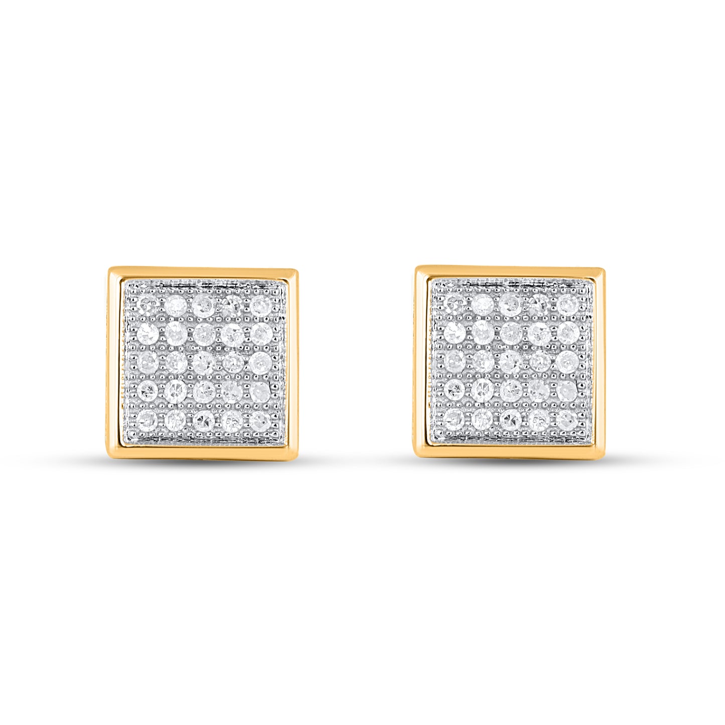 10K Yellow Gold 0.15 Cttw Diamond Earring