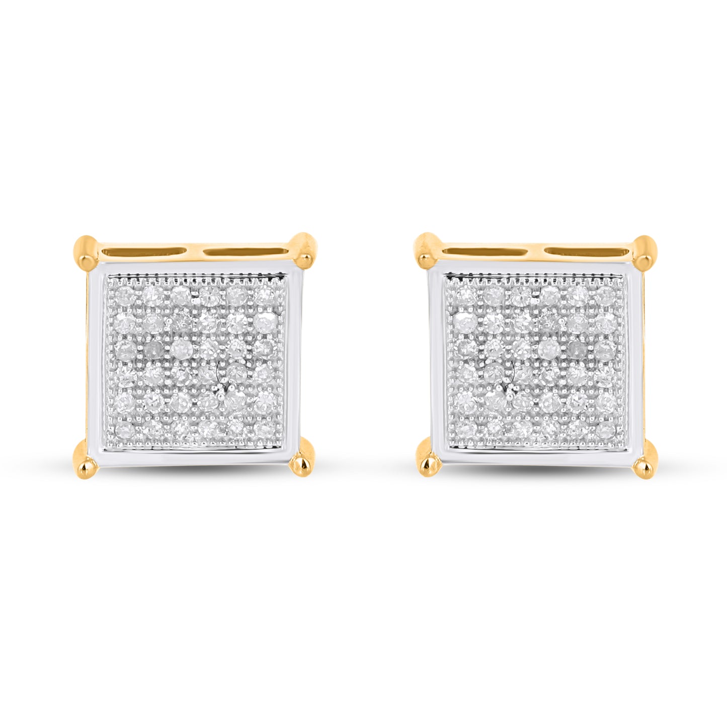 10K Yellow Gold 0.22-0.23 Cttw Diamond Earring