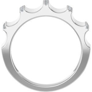 14K White Gold Lab-Grown Diamond Round 1.5 Mm Polished 1/3 Ctw Lab-Grown Diamond Mens Band Size 10