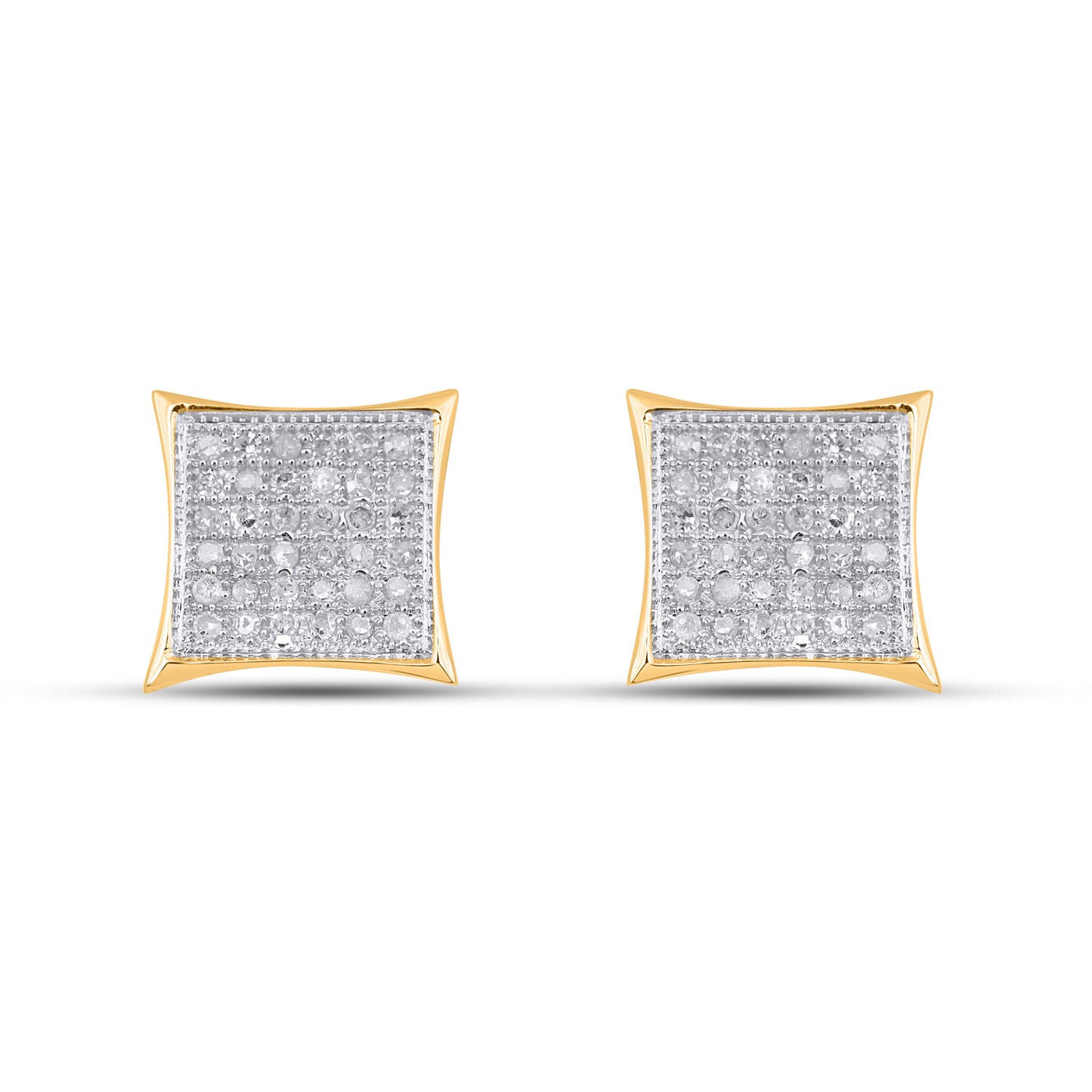 10K Yellow Or White Gold 0.22-0.23 Cttw Diamond "Kite" Earring