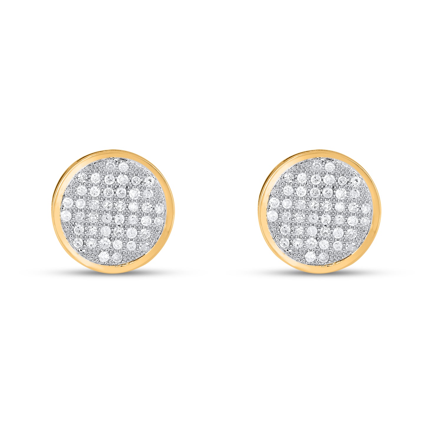 10K Yellow Or White Gold 0.23-0.25 Cttw Diamond "Round" Earring