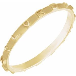 14K Yellow Gold Praise The Lord Ring Size 8
