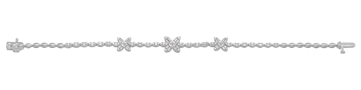 10K White Gold 1.11 Cttw Diamond Bracelet