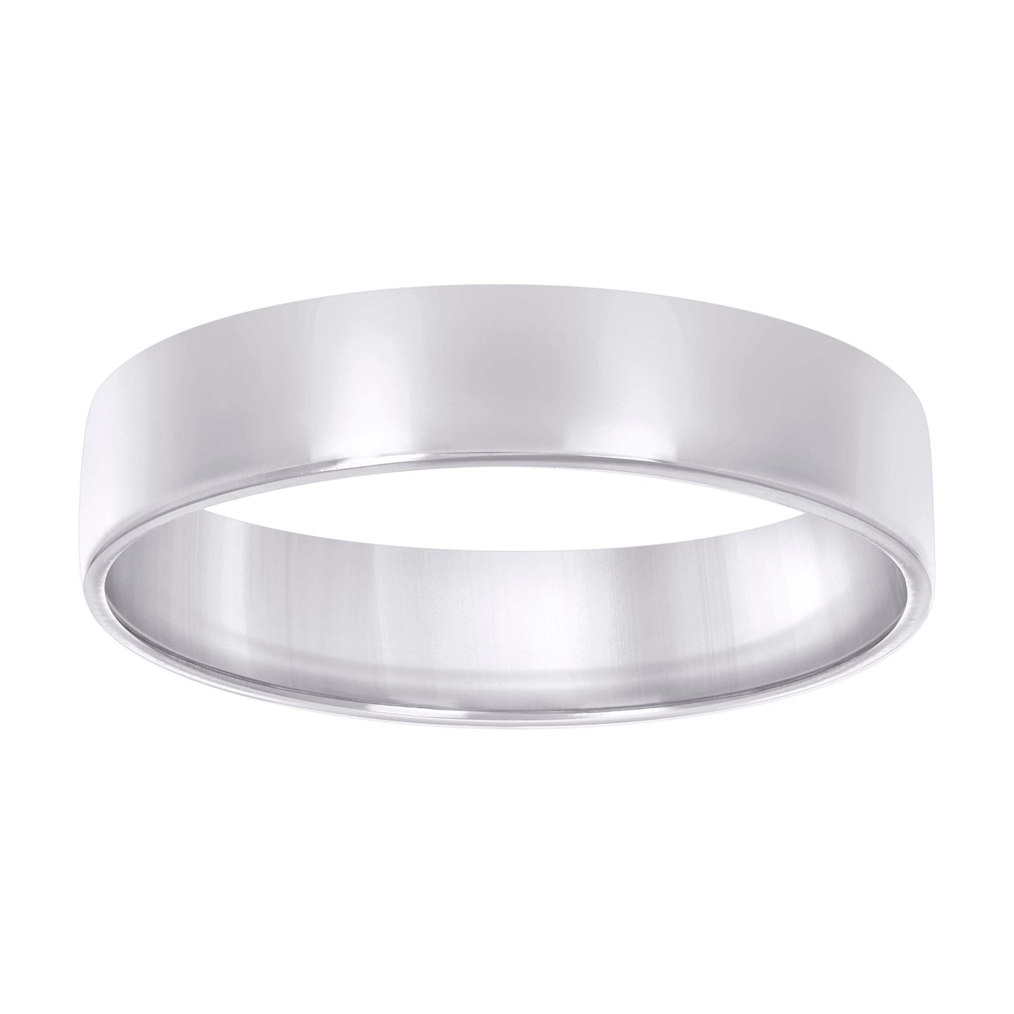 Sterling Silver Rhodium Plated Womens Comfort Fit Bridal Anniversary Engagement Wedding Band Ring