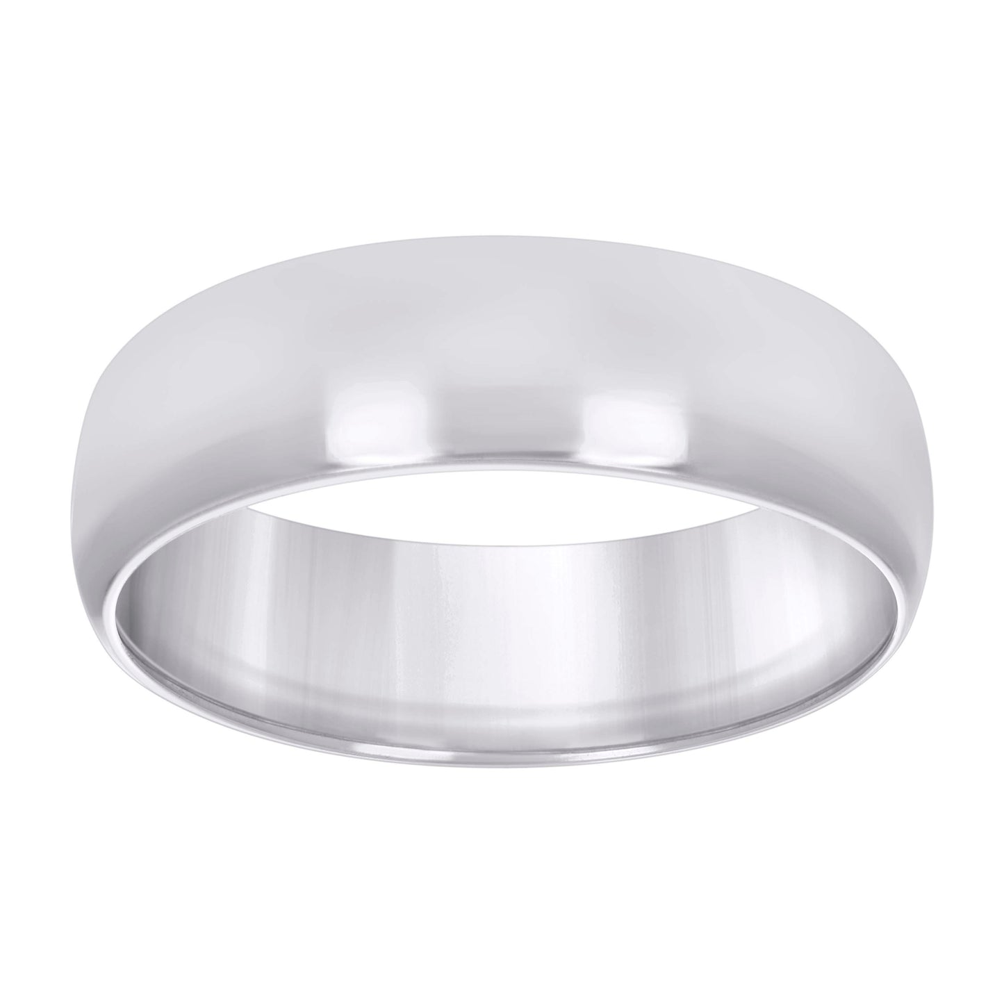 Sterling Silver Rhodium Plated Women's Comfort Fit Bridal Anniversary Engagement Wedding Band Ring