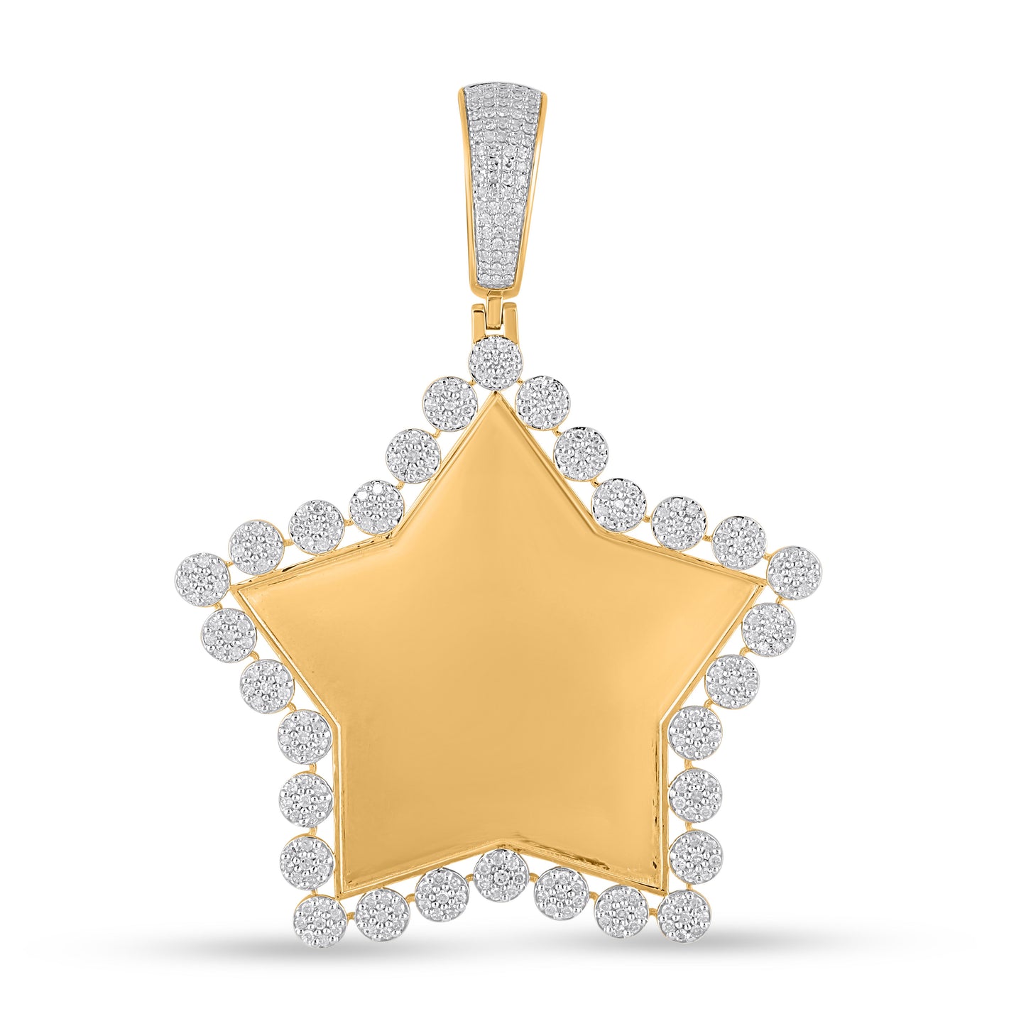10K Yellow Gold  2.03 Cttw Diamond Memory Pendant "Star"