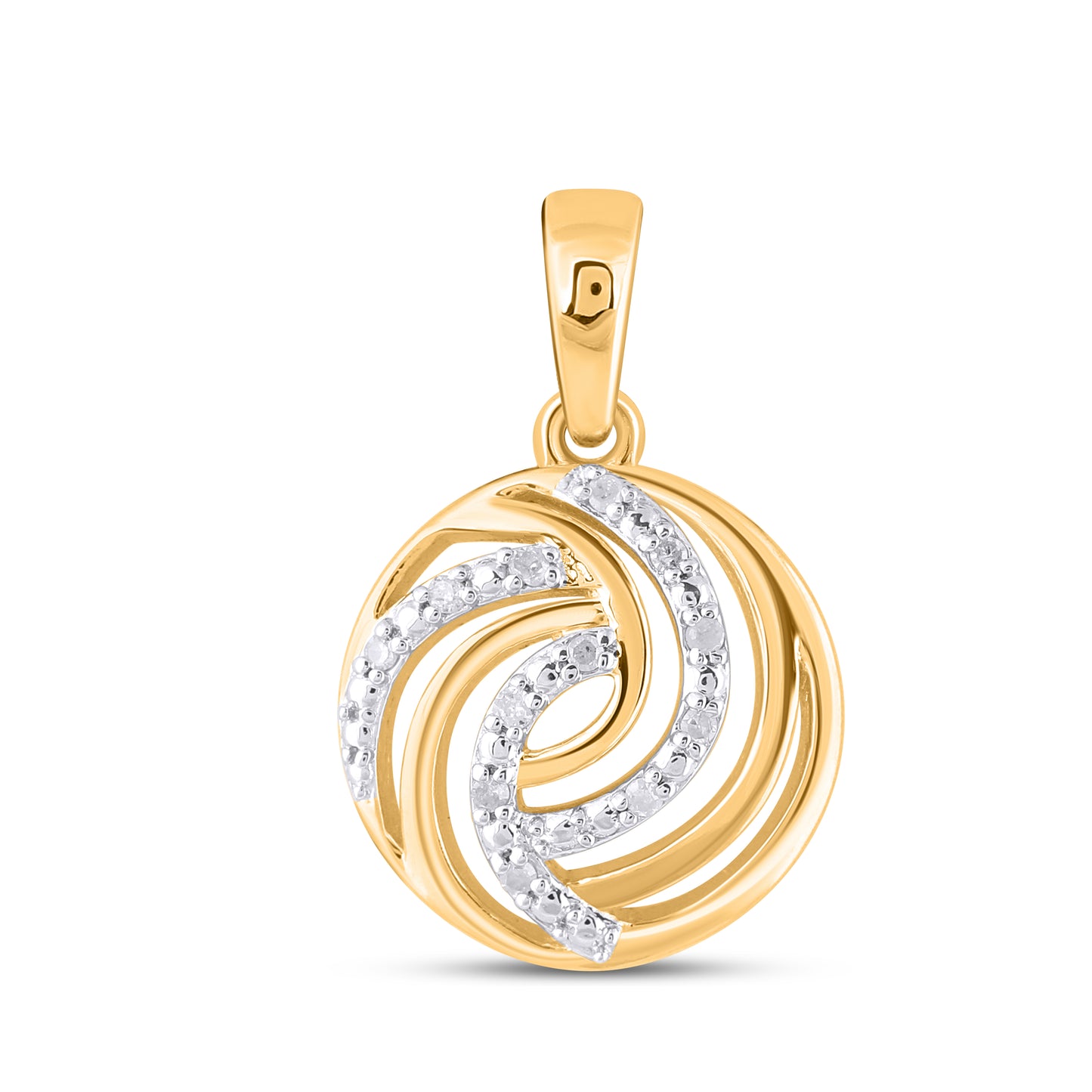 925 Sterling Silver 0.05 Cttw Diamond Ladies Pendant