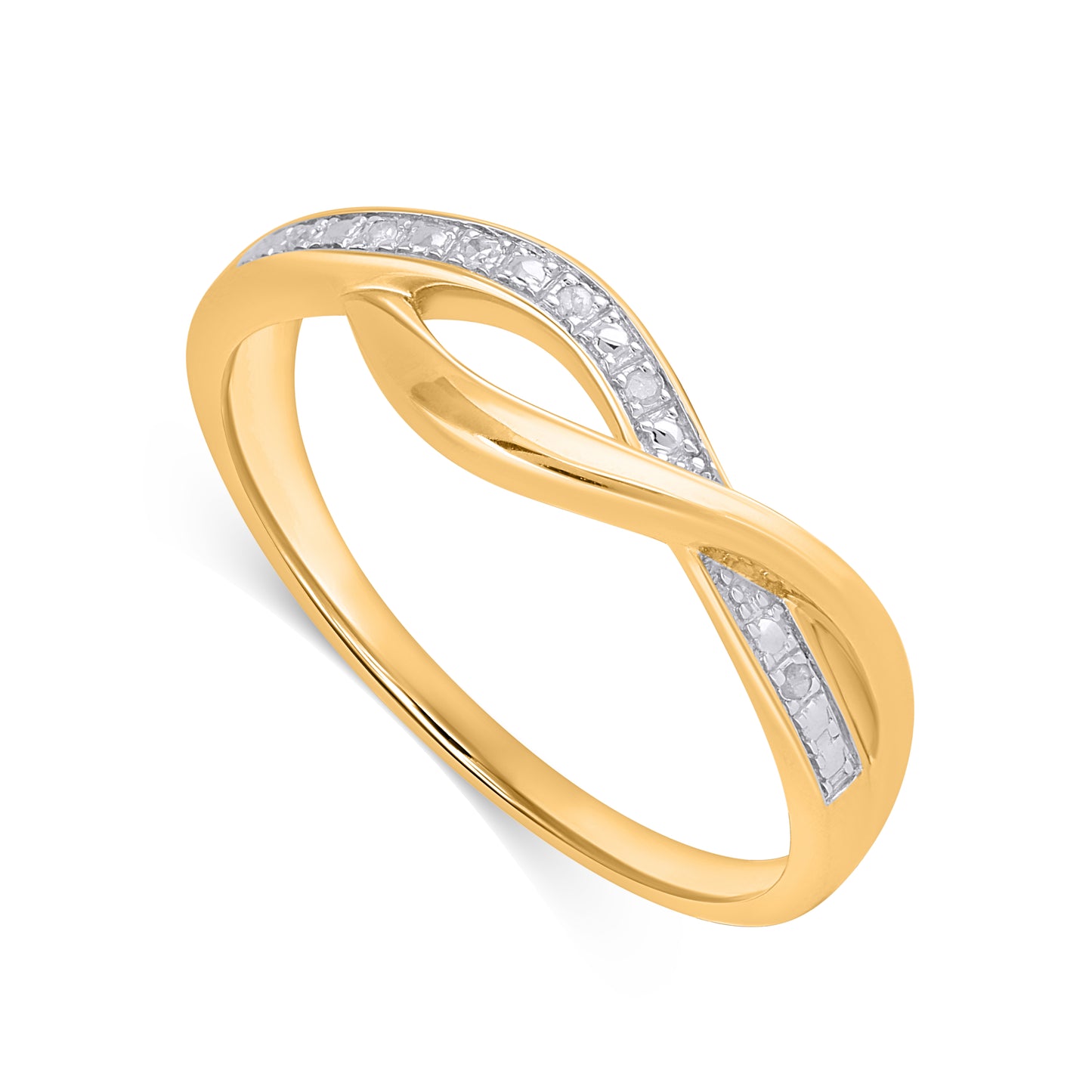 925 Sterling Silver 0.03 Cttw Diamond Ladies Band