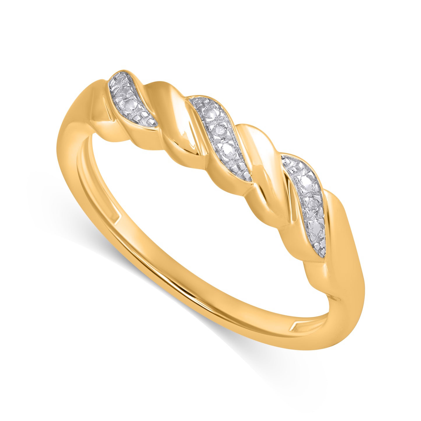 925 Sterling Silver 0.02 Cttw Diamond Ladies Band