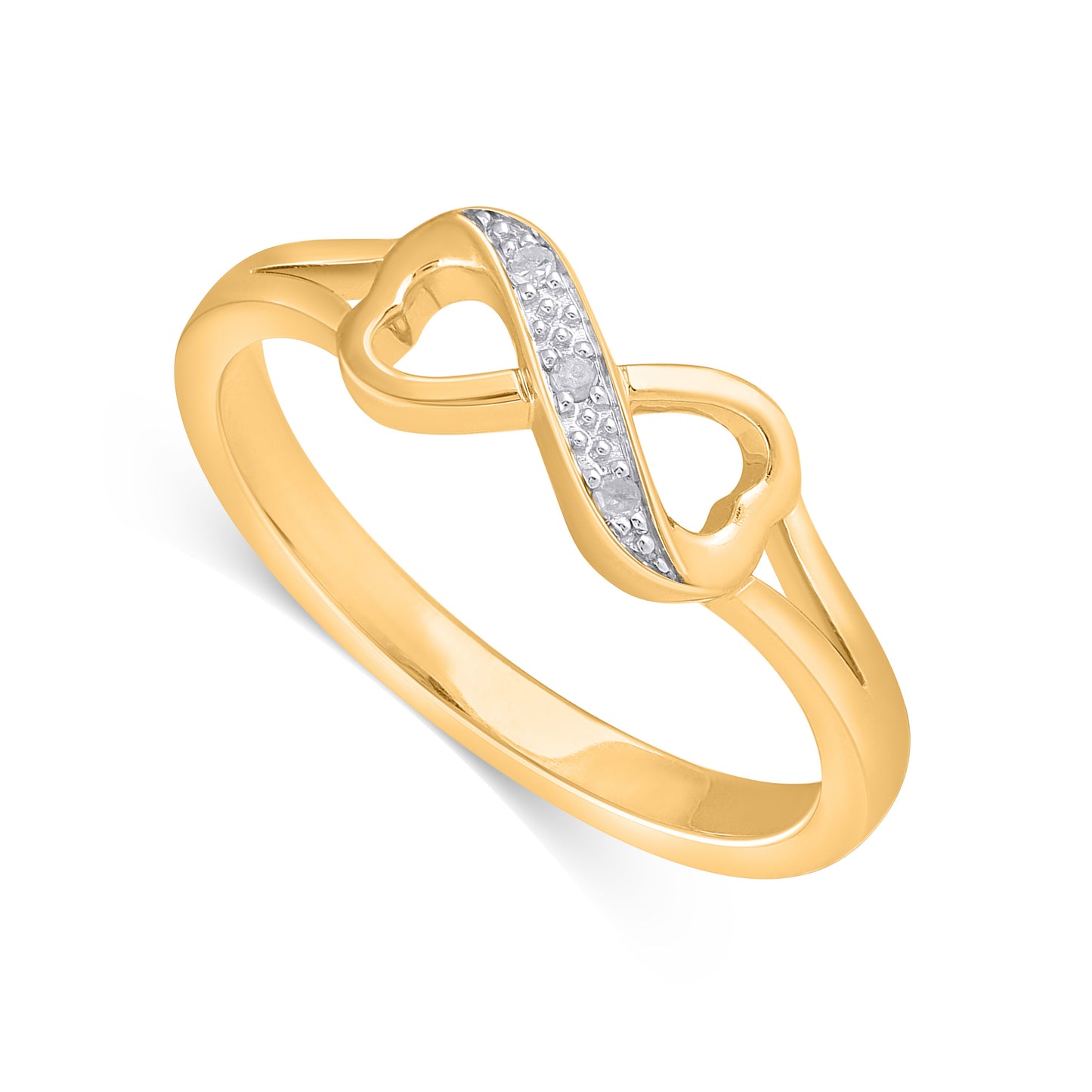 925 Sterling Silver 0.02 Cttw Diamond Ladies Ring