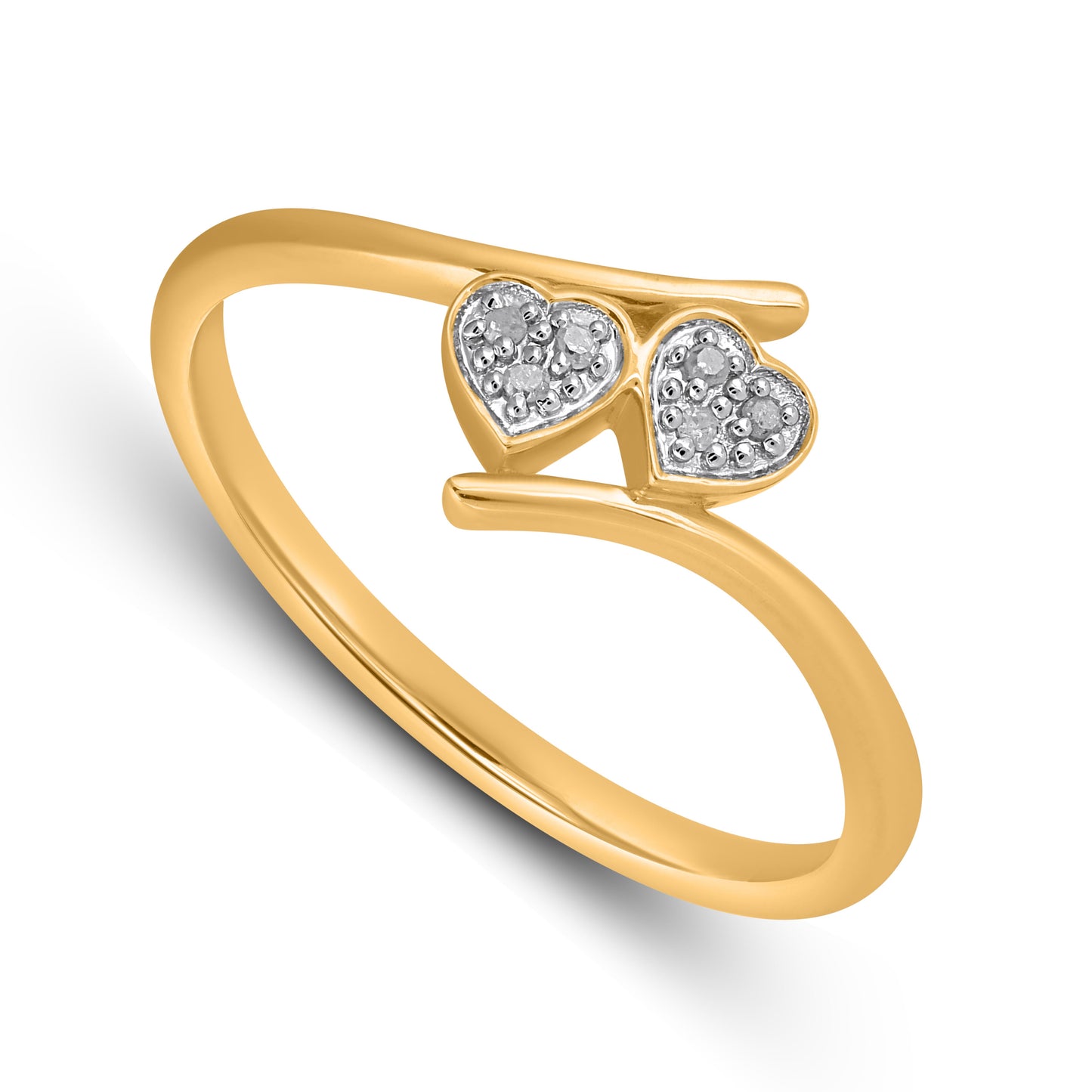 925 Sterling Silver 0.03 Cttw Diamond Ladies Ring