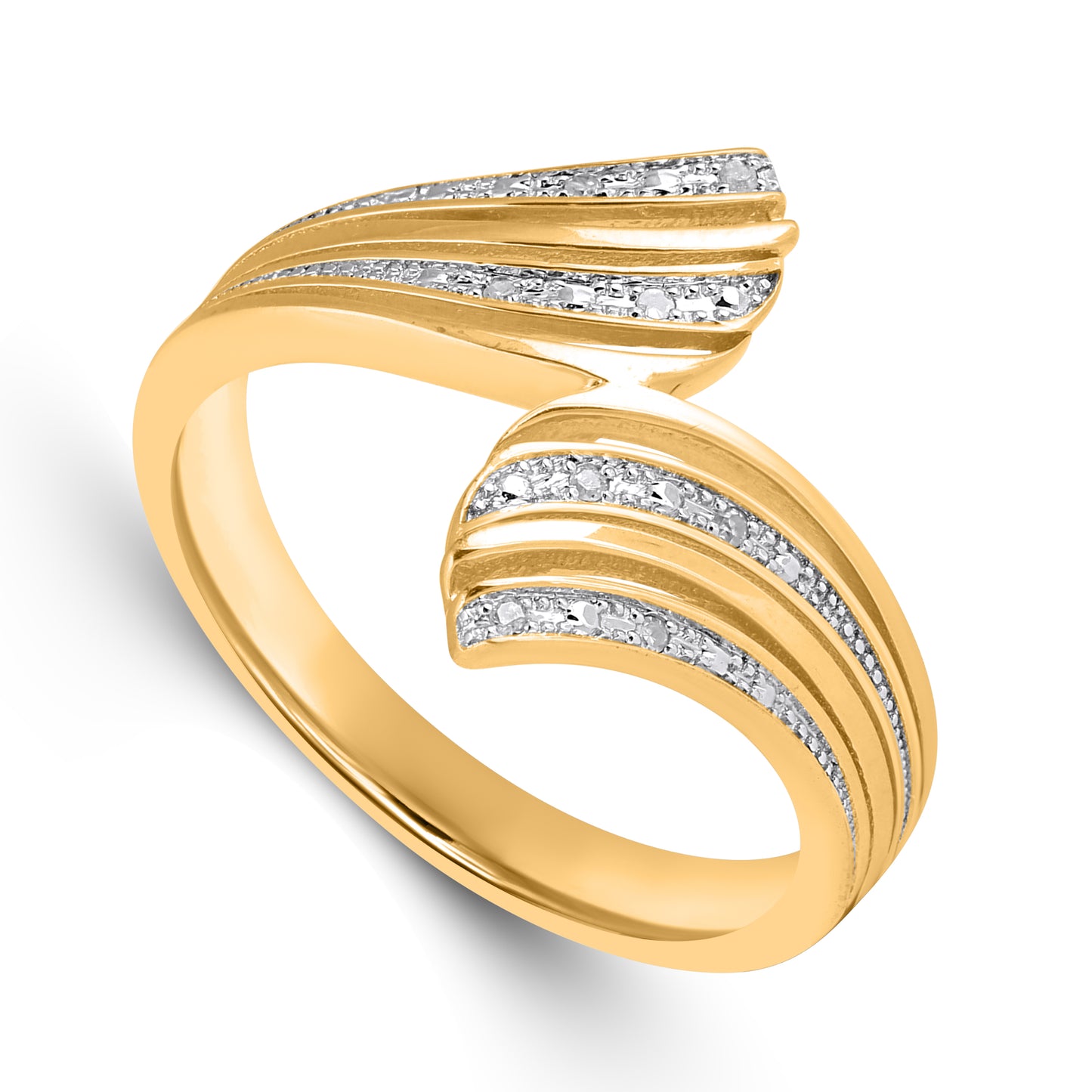 925 Sterling Silver 0.03 Cttw Diamond Ladies Ring