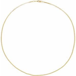 14K Yellow Gold Serpentine Chain, Length: 20 In, Width: 1.7 Mm