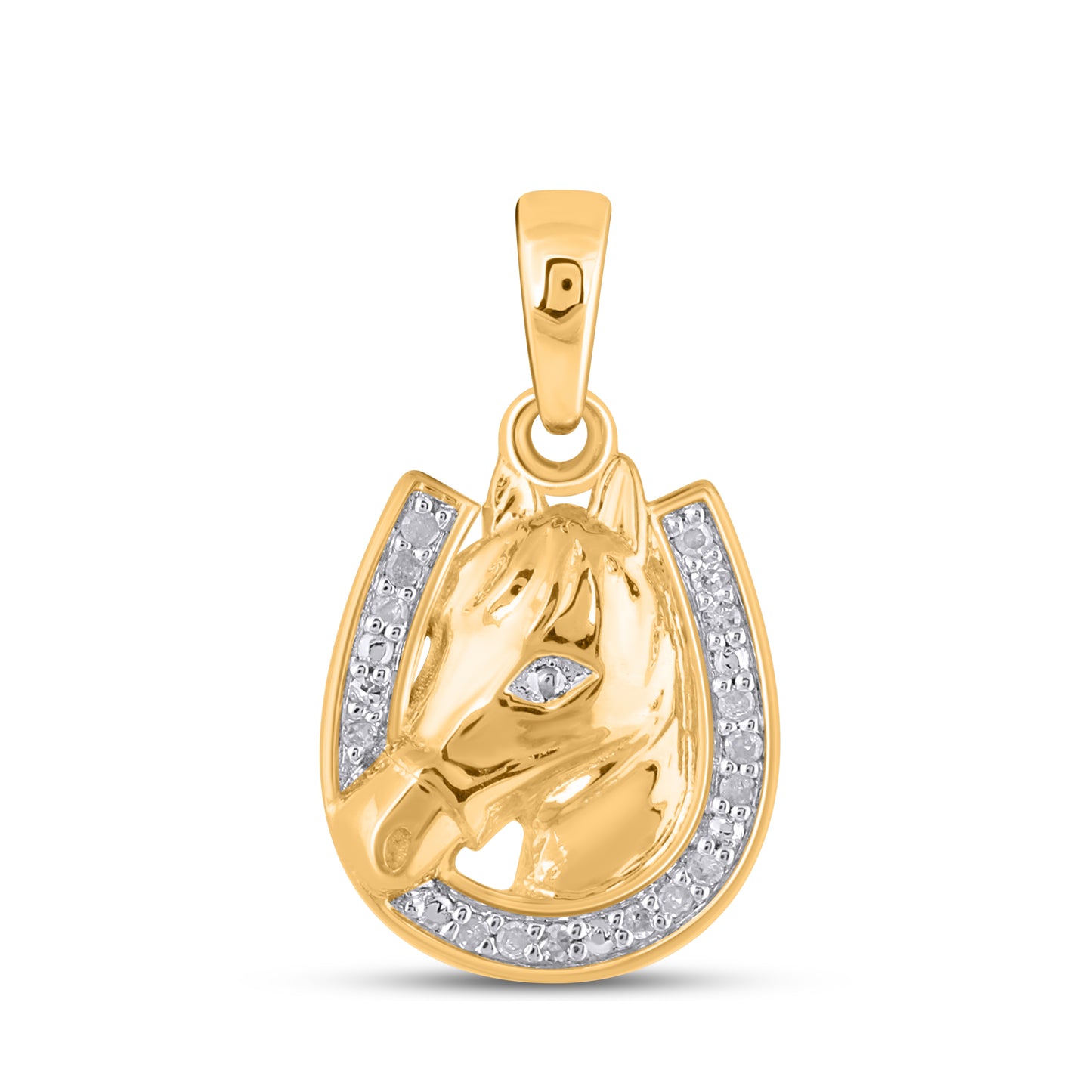 925 Sterling Silver 0.05 Cttw Diamond Ladies Pendant