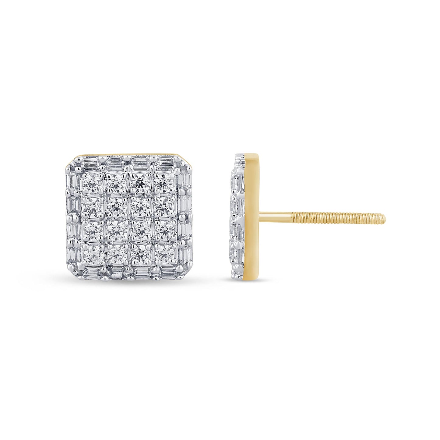 10K Yellow Or White Gold 0.72 Cttw Diamond Earring