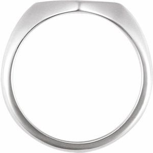 Sterling Silver Geometric 8.9 X 13.3 Mm Brush Polished Geometric Signet Ring Size 10