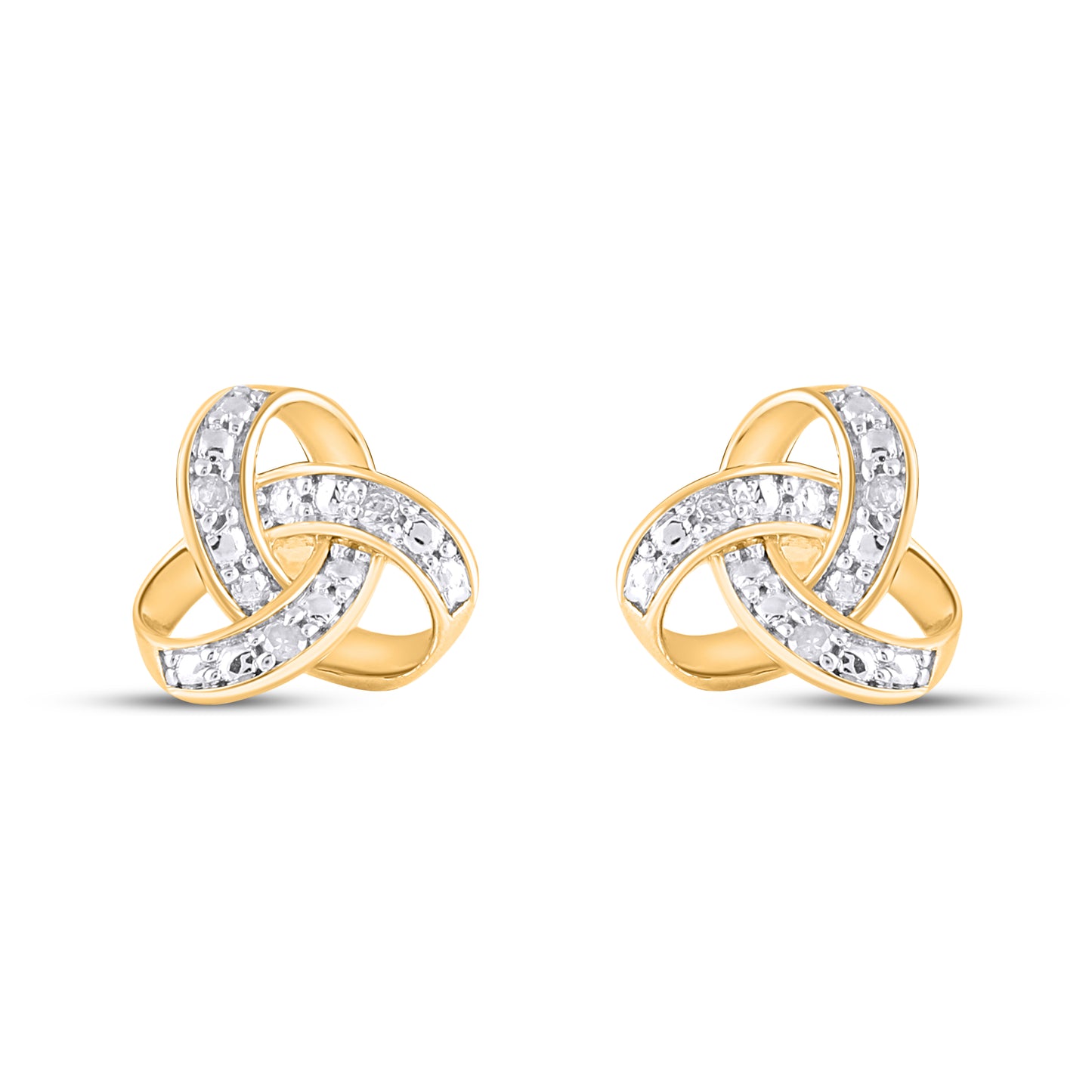 925 Sterling Silver 0.02 Cttw Diamond Earring