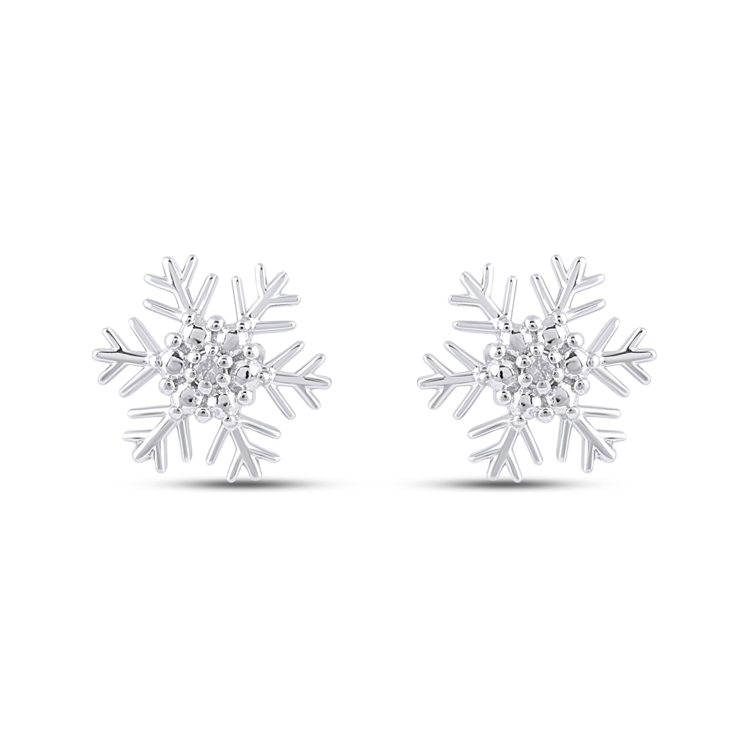 925 Sterling Silver 0.01 Cttw Diamond Earring