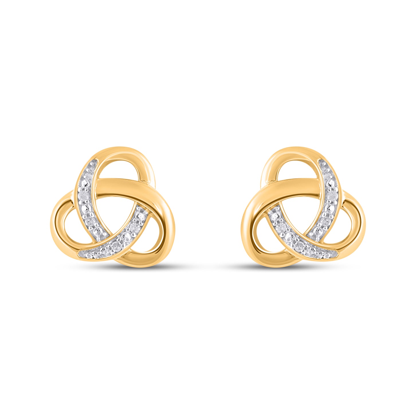 925 Sterling Silver 0.02 Cttw Diamond Earring