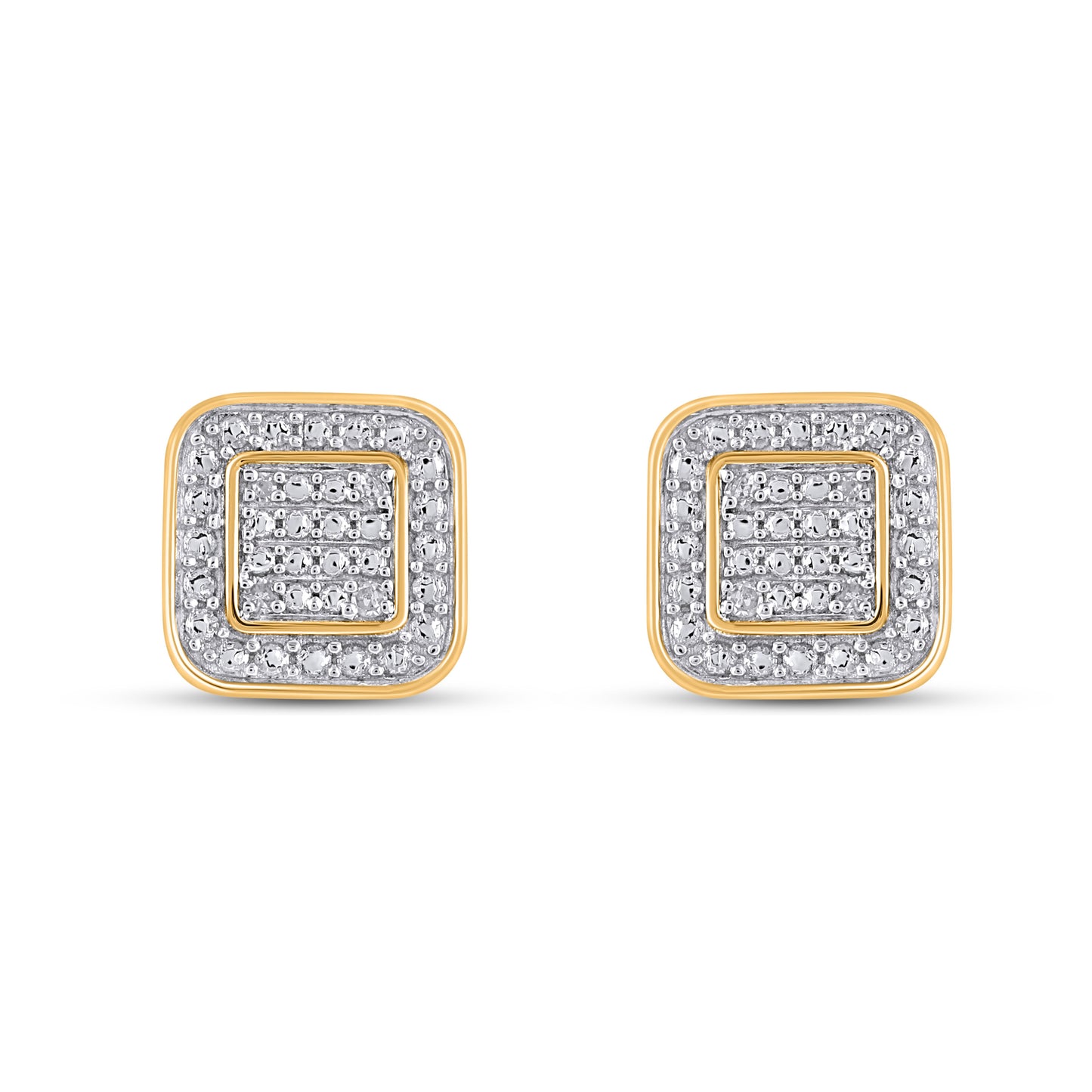 925 Sterling Silver 0.02 Cttw Diamond Earring